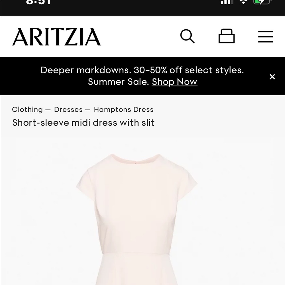 Aritzia Hamptons Dress- dark green